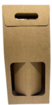 Estuche 2 botellas marrón Kraft